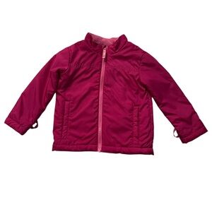 Cat & Jack Fuchsia Toddler Girl Zip-Up Jacket size 4T